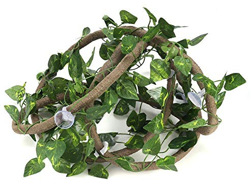 Reptile Branche Branche Flexible Jungle Flexible Habitat Habitat Décor Climber Jungle Longues Vignes 9.84ft Rotin 3 Vignes Avec Des Ventouses(#1)