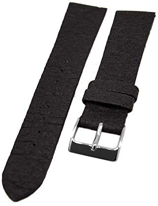 Uhrenarmband aus Ananasfasern VEGAN schwarz 22mm