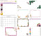 Monatliches Memoboard für 2021, Midi-Kalender, Familien-Organizer, Einkaufsliste, Block und Stift (Regenbogen)