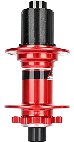 Fahrrad Scheibenbremse Nabe,MoreChioce 32 Loch Bike Radnaben Aluminum Alloy Schnellspanner Radnaben Set Fahrrad Bremsscheiben Fahrradscheibenbremssatz Hohlachse Hinterradnabe 142mm x 12mm,Rot
