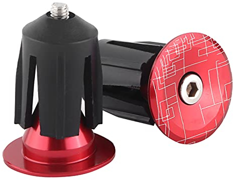 RiToEasysports Fahrrad Lenkerendstopfen, 2 Stück Fahrrad Lenkerendkappen Stopfen für Mountainbike Rennrad Faltrad MTB(rot) Fahrradzubehör Fahrt