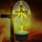 Jinson well 3D Gott Jesus Kreuz Lampe licht optische Illusion led Nachtlicht, 7 Farbwechsel Touch Switch Tisch Schreibtisch Dekoration Lampen Acryl Flat Base USB kreatives Spielzeug
