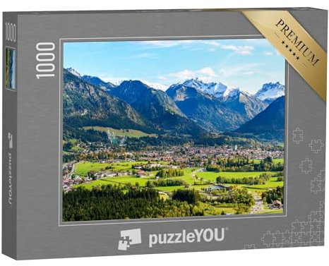 puzzleYOU: Puzzle 1000 Teile „Panoramablick auf Oberstdorf im Allgäu“ – aus der Puzzle-Kollektion Allgäu