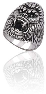 PikaLF Gorilla Ring für Männer, Angry Orang-Utan Ring Big Monkey Ring, Gothic Roaring Gorilla Ring, Hip Hop Biker Ring, Amulett Ring, Punk Animal Monkey Schmuck (18.1)