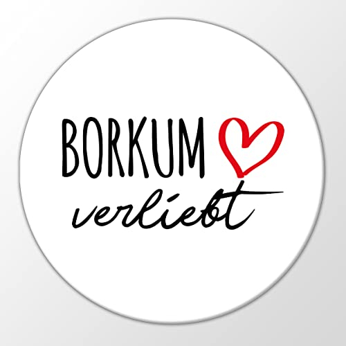 Huuraa Magnet Borkum verliebt Geschenk 59mm Flaschenöffner Borkum Geschenkidee