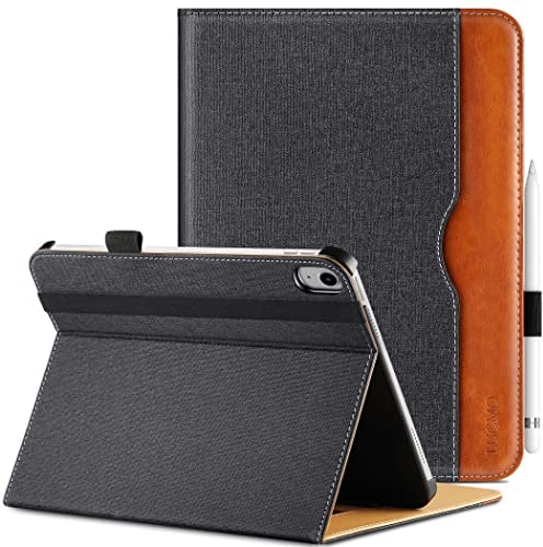 LUCMO Hülle Kompatibel mit iPad A16 11. Generation 2025 11 Zoll/ipad 10. Generation 10,9 Zoll 2022,PU Leder Schutzhülle mit Ständer, Kartensteckplatz Tablet Hülle ipad 2025 2022 - Schwarz