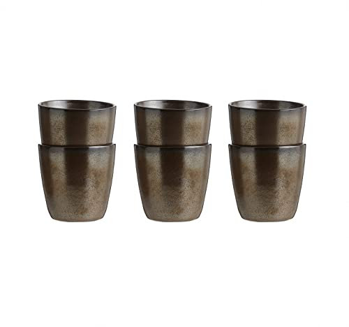 AIDA RAW – Single Wall MUG 30 CL – 6 Stück – Metallic Brown (15552)