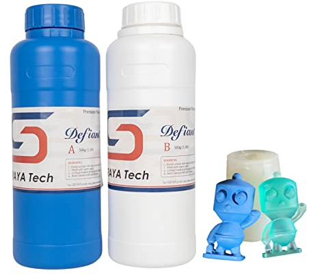Siraya Tech Defiant 25 Kit Fai-da-Te in Silicone Platinico per Stampi, Sicuro per Alimenti, Durezza 25A, Ideale per Resina UV per Stampanti 3D, Facile da Usare, Senza Rivestimento (1kg)