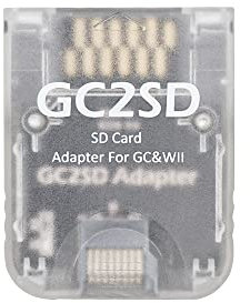 NORMICHIC GC2SD Adaptateur de carte micro SD, carte mémoire TF pour console NGC Gamecube Wii (T-White)