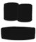 krautwear Damen Schweißbänder Set Stirnband 2 Armbänder 80er Jahre (Schweißbänder Set, schwarz)