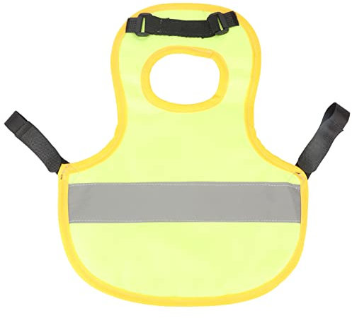 AMONIDA Hühnergeschirr, Elastisches Schnappband, Reflektierende Hühnerweste aus Polyester für Hühner und Enten (Gelb)