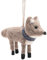 Cute Shabby Chic Rustic Style Brown Felt Fabric Standing Woodland Fox Christmas Tree Bauble/Hanging Ornament - 13 cm