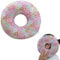 Azonelife Ohrlochkissen für Seitenschläfer, Donut Kissen mit Loch für Ohr, Piercing-Kissen für Seitenschläfer, Rundes Baumwoll-Piercing-Kissen, Donut Kissen Gegen Ohrenschmerzen zur Schmerzlinderung