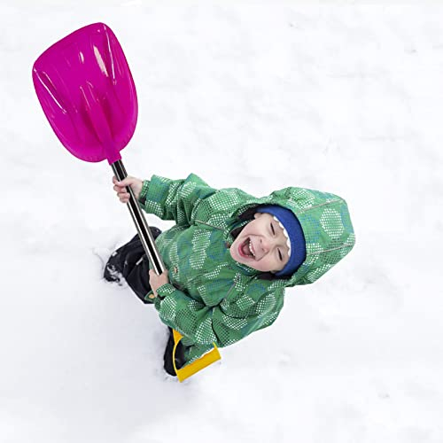 Pattern Kinder-Schneeschaufel Kinder-Strandschaufel mit Edelstahlgriff Skiausrüstung Für Männer (Hot Pink, One Size)