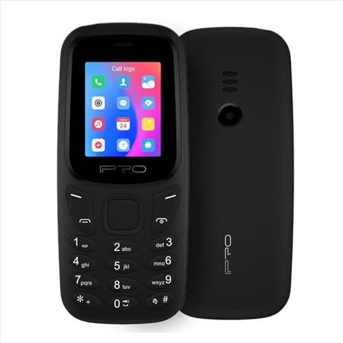 IPRO A21 Mini Telefono Cellulare GSM 2G Dual Sim - Display 1.77 a Colori, Ram 32MB, Rom 32MB, Bluetooth, Fotocamera, Radio FM, Sveglia, Torcia LED, Cellulare per Anziani Facile da Usare, Nero