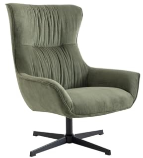 Vente-unique-Drehsessel - Cord - Grün - Galati