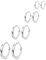 4 Pairs 316L Surgical Steel Hoop Earrings - 8mm, 10mm, 12mm, 14mm Silver Hoops for Women & Men