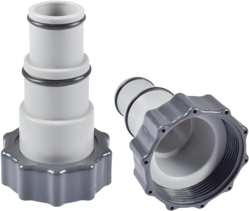 Pool Adapter A - Schlauchadapter Pool 38mm und 32mm - Pool Zubehör Schlauchtülle mit Dichtring (2er Set)