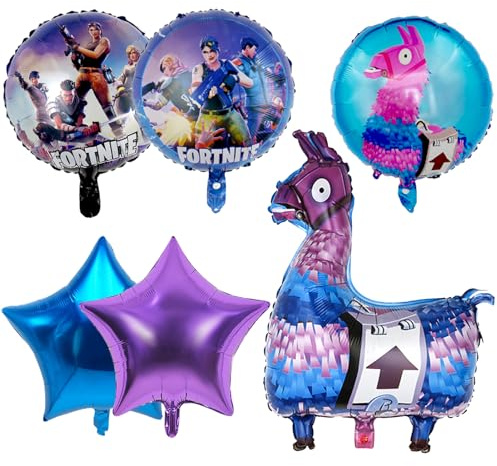 Video Game Party Decorations, 7pcs Foil Balloons Game Theme Party Favors Party Supplies for Birthday Party (Every Year)