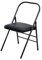 FLIPP Yoga-Stuhl, gepolsterter Klappstuhl, extra dick gepolsterter Sitz, bequemer Metallstuhl, schwarz