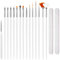 17PCS Pinceau Nail Art Ongles Gel, Pinceaux Fin Line, (Blanc) Pinceaux à Ongles Nail Art Design Pinceaux de Vernis à Ongles en Acrylique Pour Décoration D’ongles, Limes a ongles *2
