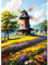 EOBROMD Diamond Painting Erwachsene Windmühlen, 5D Diamant Painting Bilder Erwachsene Blumen, DIY Diamond Painting Bilder Diamant Malerei Landschaften Set für Wanddekoration 30x40cm