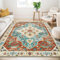 WONGS BEDDING Vintage Teppich Orientalischer Teppich rutschfest Waschbar Teppiche Kurzflor Teppich für Schlafzimmer Wohnzimmer Esszimmer 200x280cm