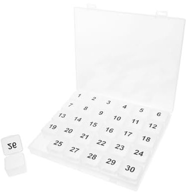 iplusmile 30gitter Monats Pillen Organizer Mit Fächern Reise Medikamentenbox Transparentes Pp Etui Für Tage Einnahmeplanung