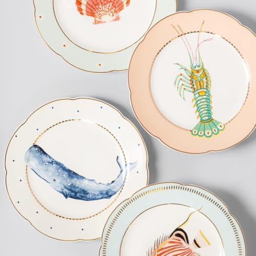 YVONNE ELLEN Fishy Tea Plates (Set of 4)