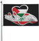 Bandiera Libano Palestina Unità palestinese libaneseheartbeat Bandiera da giardino per tutte le stagioni Banner da cortile per giardino Decorazioni per esterni Bandiere stampate su entrambi i lati
