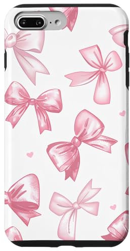 Aesthetic cute Pink Ribbons and Bows Pattern Design Case for iPhone 7 Plus/8 Plus