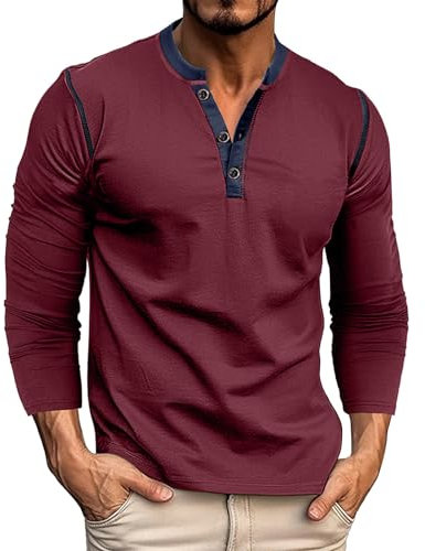 Poloshirts Herren Langarm Tennis Slim Fit Golf Polo Shirt Männer Sport Schnelltrocknend Atmungsaktiv Polohemd Sommer Outdoor Golf T-Shirt Herren Sweatshirt Langarm Poloshirt Herren Langarm Rot
