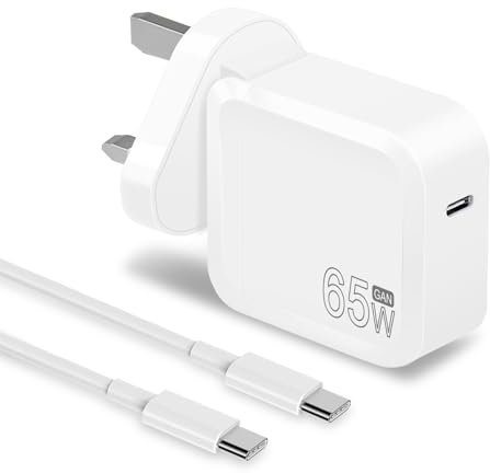 65W USB C charger GAN adapter compatible with iPhone 15/14/13/12/11/Pro Max/XS/XR/X, Samsung Galaxy, iPad Pro/Air/Mini, MacBook Pro/Air, etc