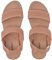 Veittes Sandales femme confortable décontracté cheville élastique sangle double bandes chaussures d’été plates.(2107021,BR/MF,43)