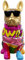 Kare Design Deko Figur Graffiti Dog, Gold/Bunt, Hund, handgefertigt, Unikat, Tier Design, Deko Objekt fürs Wohnzimmer, für Regale, Geschenkidee, 20x10x13 cm (H/B/T)