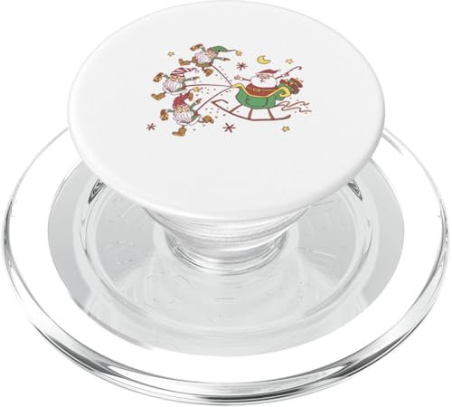 Lustige Weihnachtsmotive von Santa Making the Elves Drive Schlitten PopSockets PopGrip für MagSafe