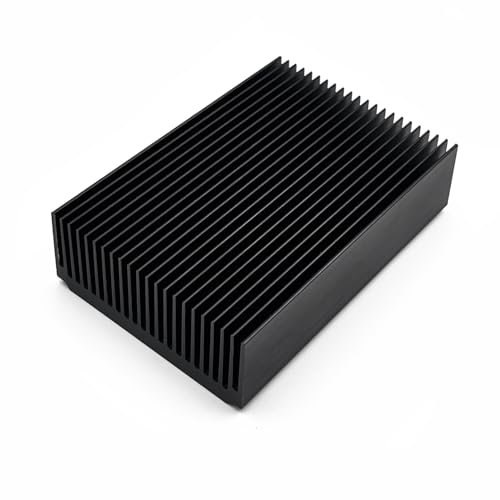 Aluminum 100mm Heatsink 3.94''x2.72''x1.06'' inch /100x69x27mm Large Heat Sink Cooling Black Oxide Radiator 22 Fin 120mm for Computer LED Chip Power Charger Router Amplifier