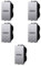 5x Pulsante assiale 16A, Modulo Grigio, Compatibile Con BTicino Living, frutti, interruttori, pulsanti, deviatori, dimmer, sensori, PIR, buzzer, Per Placche originali e compatibili