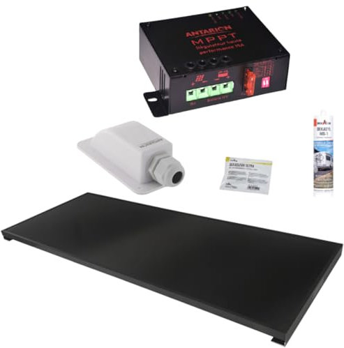 Antarion KIT Panneau Solaire All Black 170W + Régulateur + Câble