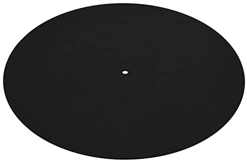 Plattenspieler-Matte, Ultra Thin-Turntable Slipmat, Antistatic Flat Record Pad Matte, Ethenyl-Turntable Record Pad für Allel p-Plattenspieler Schwarz
