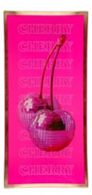 Gift Company Love Plates, Glasteller L, Motiv: Cherry, neon rosa