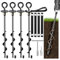 Bodenanker Erdanker, 4 Stück Heavy Duty Trampolin Anchor Kit für Zelte, Schaukelgestell, Vordächer, Camping, Metall Trampolin Anchor Kit starken Wind