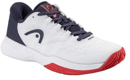HEAD Revolt Pro 5.0 Junior Tennis Shoe, White/Navy, 4