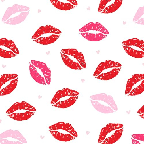 Braun & Company Designservietten 33x33 cm - 6 Pack à 20 Stück (120 Servietten) - Motive mit Herzen, Schleifen und Lippen - Bunte Party Deko für Valentinstag, Hochzeit und Geburtstag (3215-25050/6P)