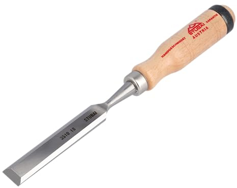 Stubai 351018 Scalpelli per Falegname, Manico in Legno, 18 mm