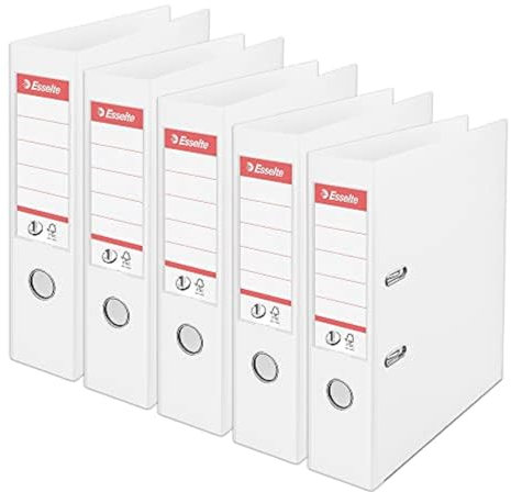 Esselte 162510 5 Stück Aktenordner A4 75 mm weiß