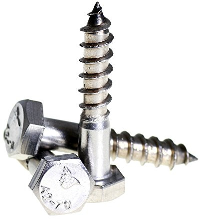 Bolt Base 8mm A2 Stainless Steel Coach Screws Hex Head Lag Bolts Wood Screw Bolt DIN 571 M8 X 40-30