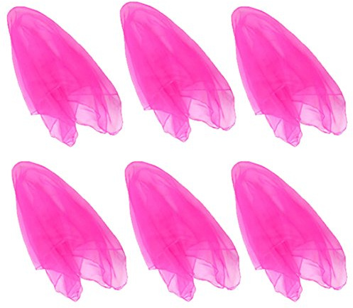 Hoerev Juggling Danse des Foulards Lot de 6 (40cmx40cm),6 Rose