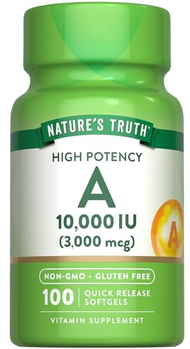 Nature's Truth Vitamin A 10000 IU Softgels | 100 Count | Non-GMO & Gluten Free Supplement