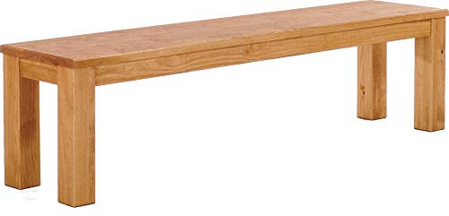 B.R.A.S.I.L.-Möbel Brasilmöbel Sitzbank 160 cm Rio Classico Honig Massivholz aus Pinie, Verschiedene Größen & Farben, ideal für Esszimmer & Küche